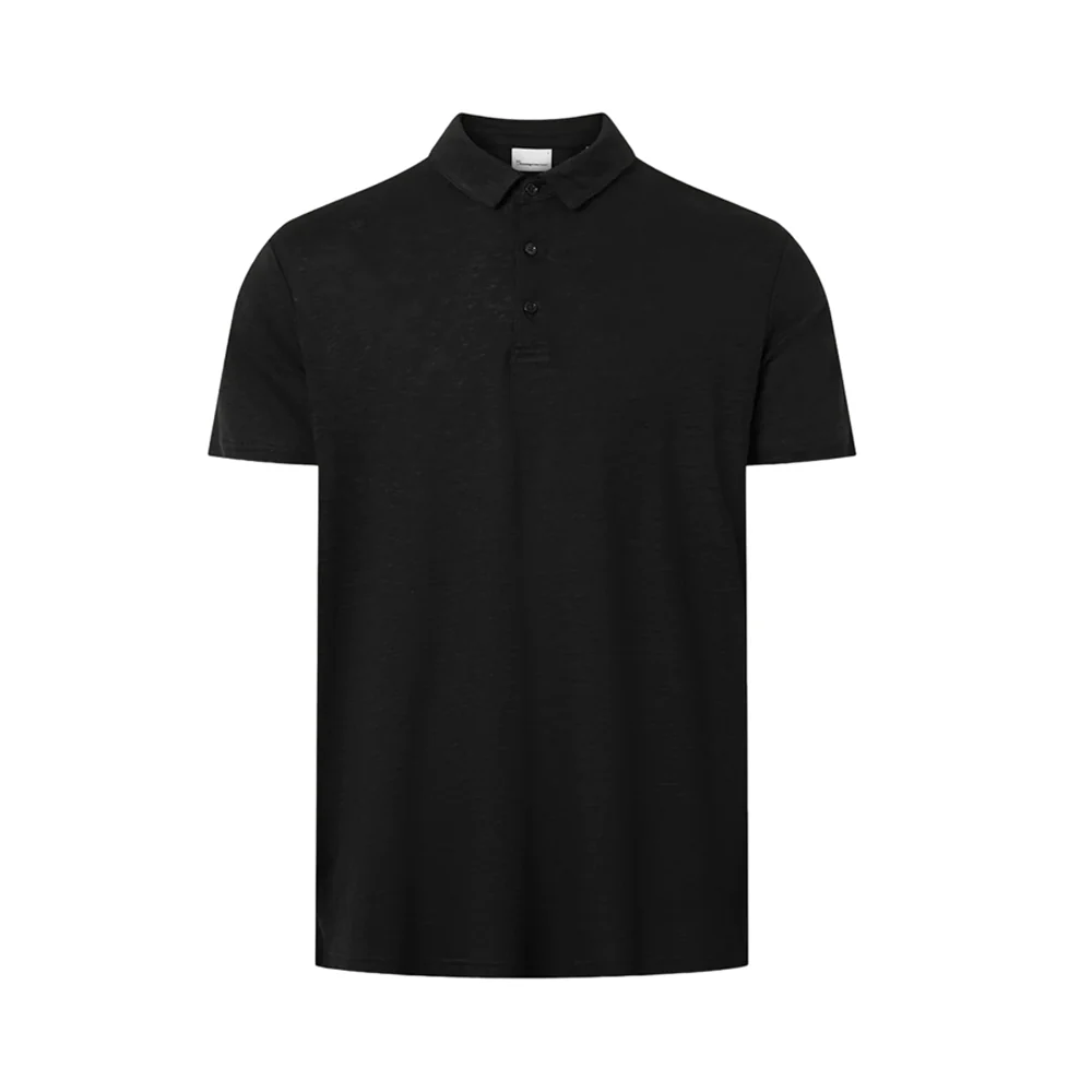 Linen polo - Black Jet - Bild 5