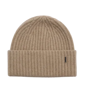 Alba Cashmere Beanie - Dark Beige