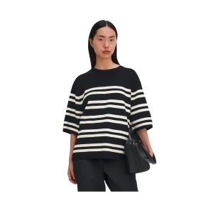 Milano Knit T-shirt - 0323 Black/White