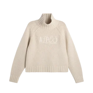 April Chunky Knit Turtleneck - Moonbeam