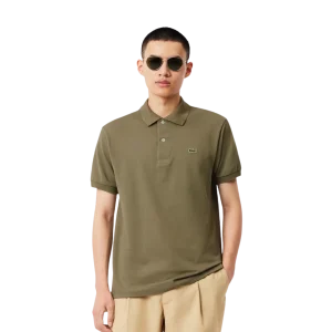 Short Sleeved Ribbed Coll - Khaki