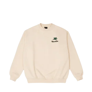 550Gms Premium Hummus Crewneck Puff Print - Ecru