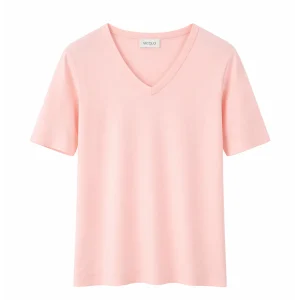 Basic V-Neck T-Shirt - Abu Rosa Pallido