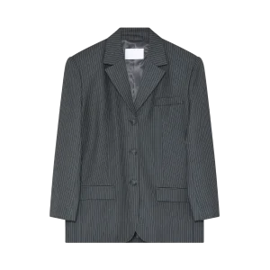 2ND Harry Pinstripes - Dark Grey Melange